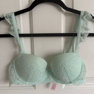 Brand new VS bra light turquoise with sparkles